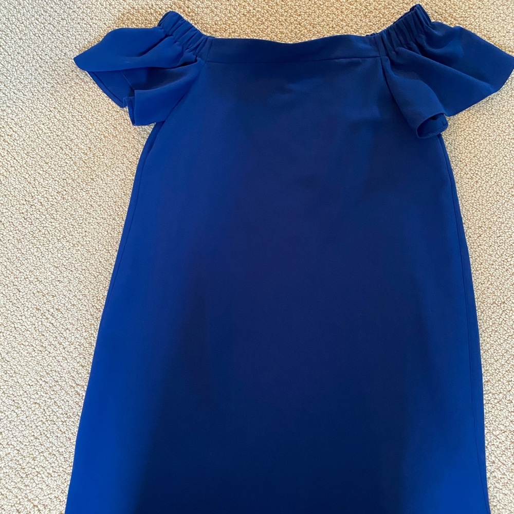 Royal Blue off the shoulder TopShop dress